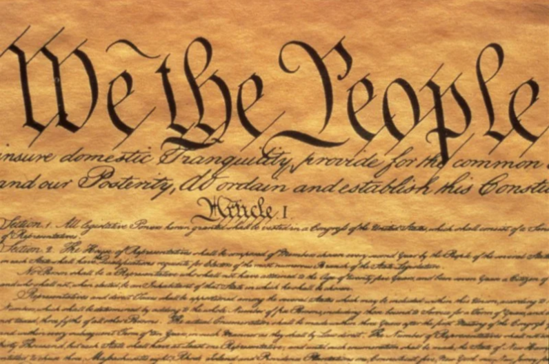 alt="this is a picture of the preamble of the Constitution."