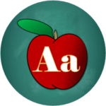- SoundEnglish img src="Apple-Logo-on-green-chalkboard.v2.png" alt="SoundEnglish apple logo with a round, green chalkboard background"