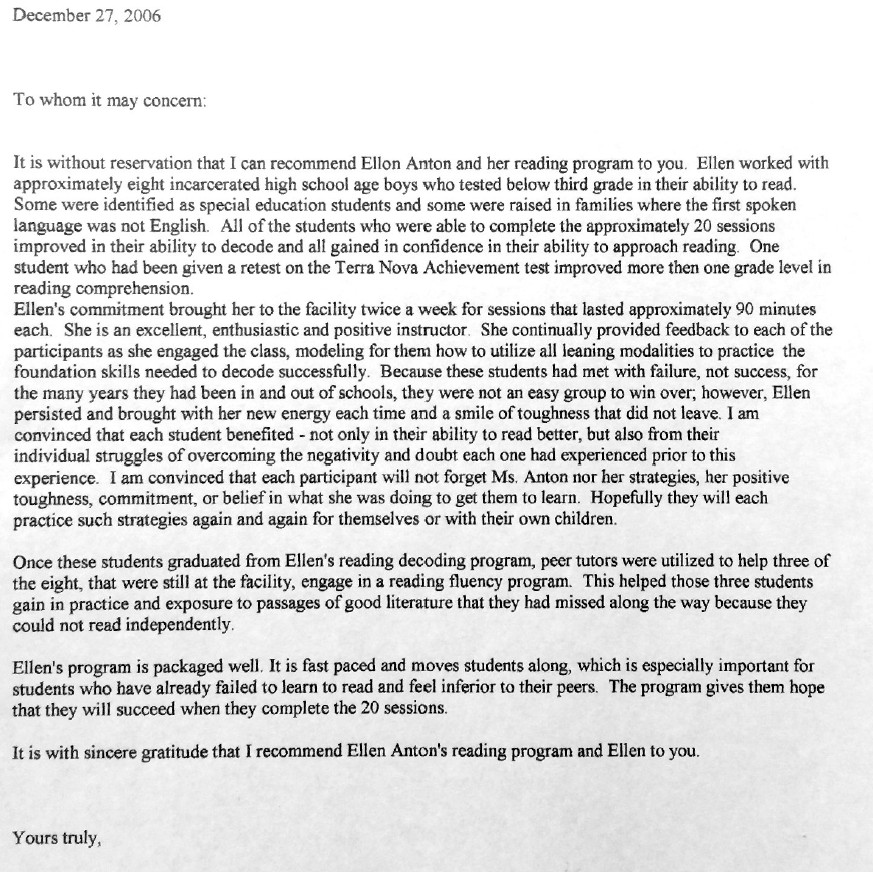 alt="a letter of recommendation for SoundEnglish"