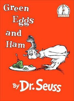 - SoundEnglish imt src="Green_Eggs_and_Ham.jpg" alt="The cover of Green and Eggs and Ham book by Dr. Seuss."