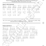 - SoundEnglish SoundEnglish Step 2.5: Learn the Sounds Q-U Page 8 Letter Combinations and Words Worksheet for tracing word families with dotted letters and guiding lines.