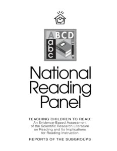 - SoundEnglish A report cover that reads "National Reading Panel Report on Teaching Children to Read, 2000
