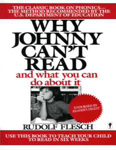 - SoundEnglish This is the book cover for Why Johnny Can't Read and What You Can Do About It by Rudolf Flesch